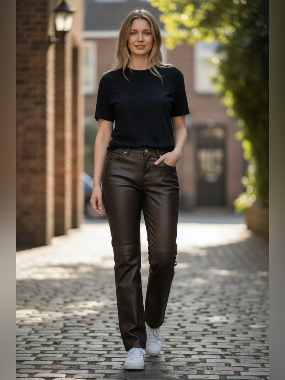 Panache New Frontier Chocolate Brown Leather Pants